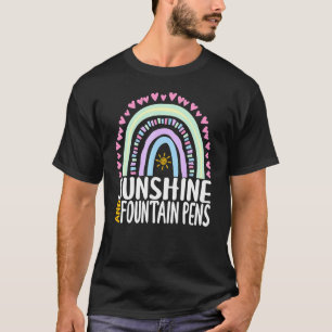 Sonnenschein und Füllfederhalter Niedlich Rainbow T-Shirt