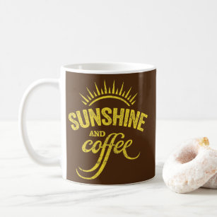 Sonnenschein und Kaffee Vintage Sonne Retro-Sonnen Kaffeetasse