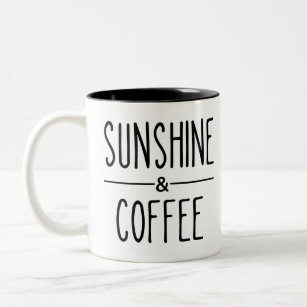 Sonnenschein und Kaffee Zweifarbige Tasse