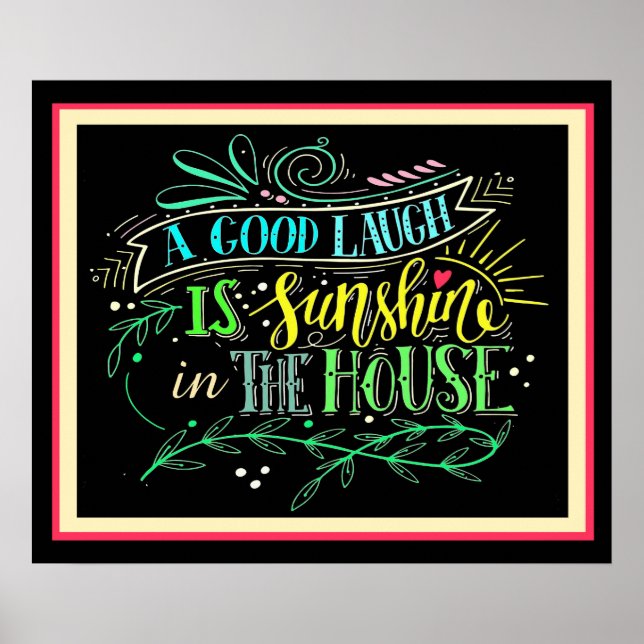 Sonnenschein und Lachen Poster (Vorne)