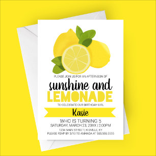 Sonnenschein und Lemonade zum Geburtstag Einladung