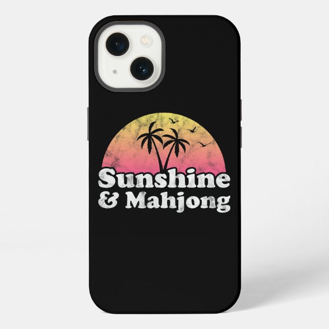 Sonnenschein und Mahjong iPhone Hülle (Rückseite)