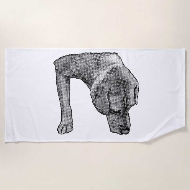 Sonnenschein und Punkte Strandtuch (Vorderseite)