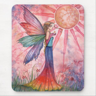 Sonnenschein und Regenbogen Feen-Mauspad Mousepad