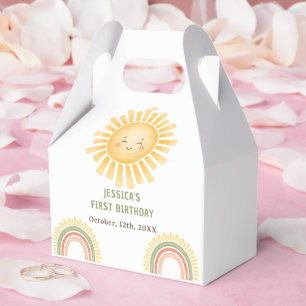 Sonnenschein- und Regenbogen-Geburtstagsfeier Geschenkschachtel