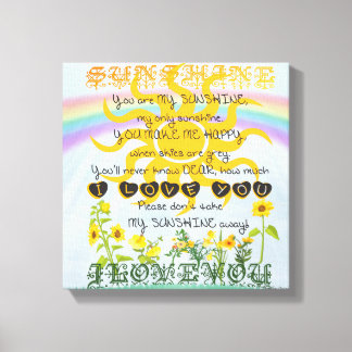 Sonnenschein und Regenbogen Leinwanddruck
