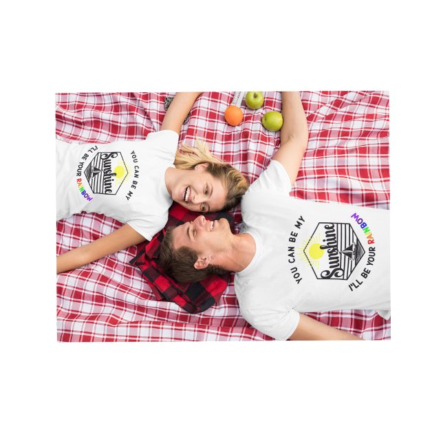Sonnenschein und Regenbogen-Liebe T-Shirt (You can be my Sunshine. I'll be your Rainbow.)