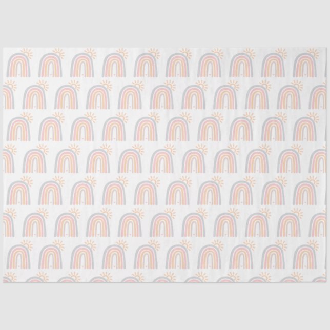 Sonnenschein und Regenbogen Seidenpapier (Vorderseite)