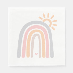 Sonnenschein und Regenbogen Serviette