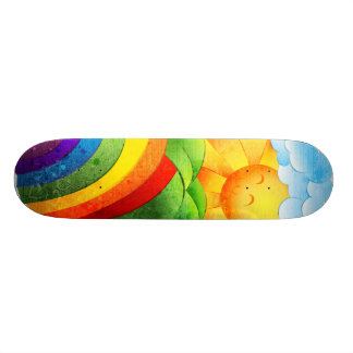 Sonnenschein und Regenbogen Skateboard