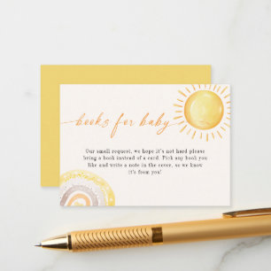 Sonnenschein und Regenbogenbücher für Babyverpacku Begleitkarte