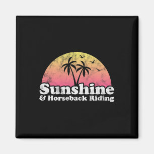 Sonnenschein und Reitausflug Magnet