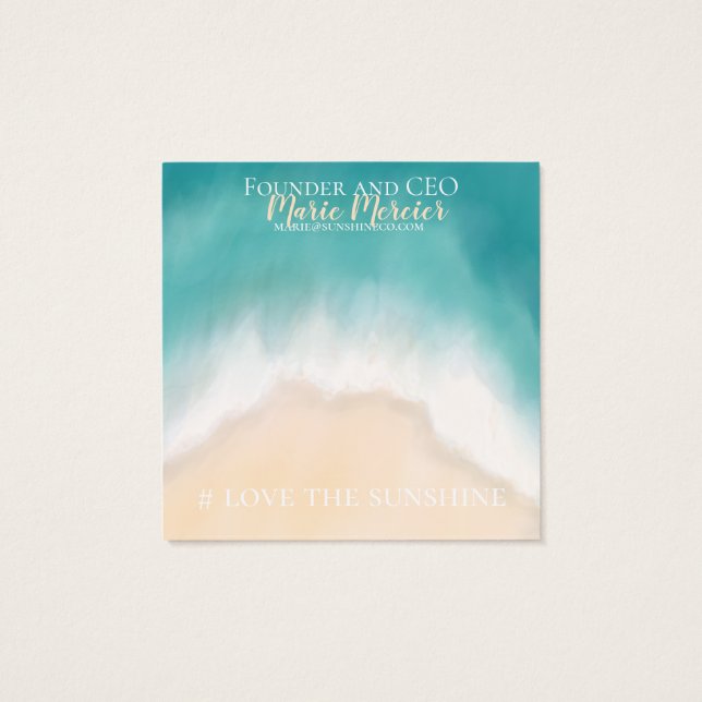 Sonnenschein und Sand am Strand (Rückseite)