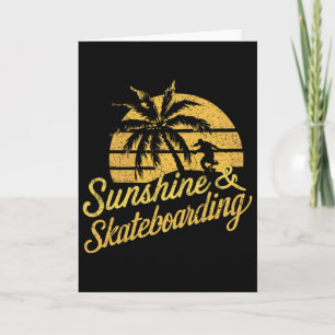 Sonnenschein-Und-Skateboarding-Shirt Für Skater So Karte
