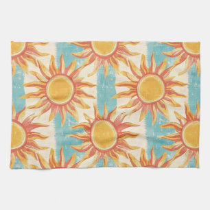 Sonnenschein und Streifen Geschirrtuch