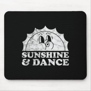 Sonnenschein und Tanz Retro Vintage Tanztanze Mousepad