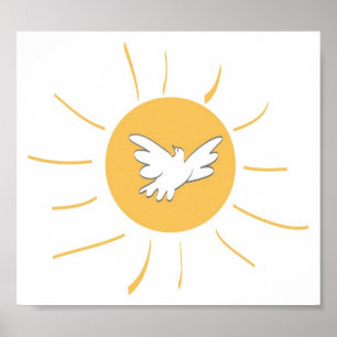 Sonnenschein und Taube Poster