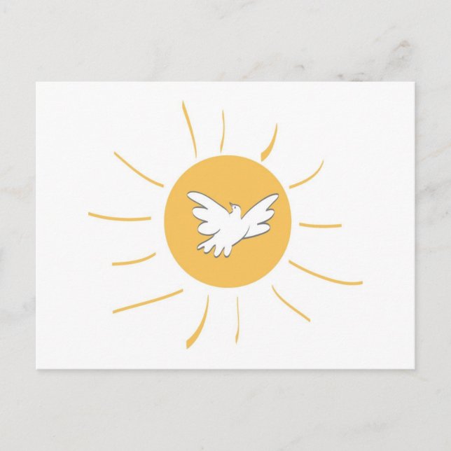 Sonnenschein und Taube Postkarte (Vorderseite)