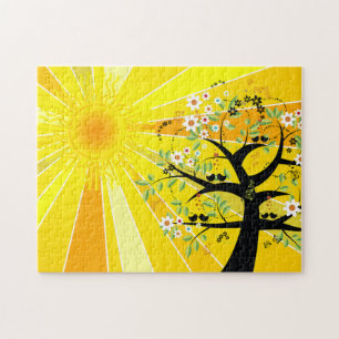 Sonnenschein und Whimsikaler Baum Puzzle