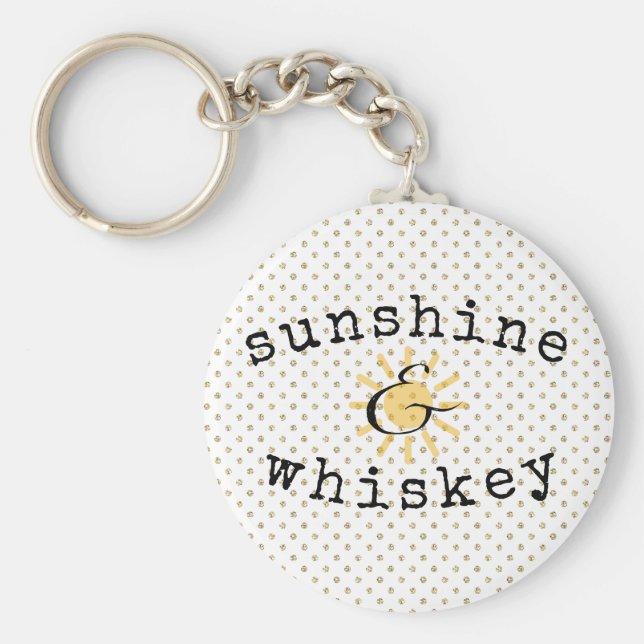 Sonnenschein und Whiskey Schlüsselanhänger (Vorne)
