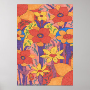 Sonnenschein und Wildblumen Art Poster drucken
