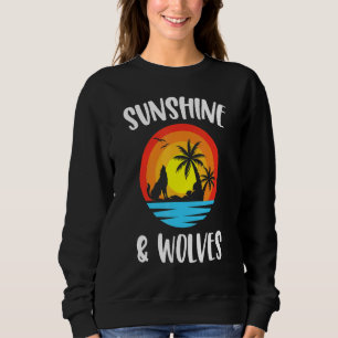 Sonnenschein und Wolf Vintages Sommerwölfe Thema Sweatshirt