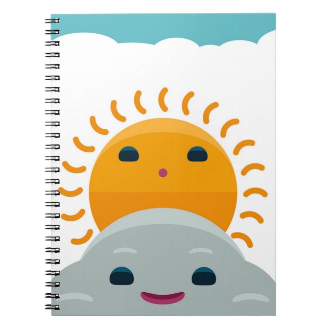 Sonnenschein und Wolke Notizblock (Vorderseite)