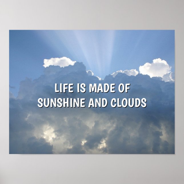Sonnenschein und Wolken™-Plakat Poster (Vorne)