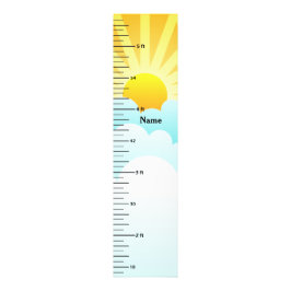 Sonnenschein und Wolken Wachstumsdiagramm mit Kind Fotodruck