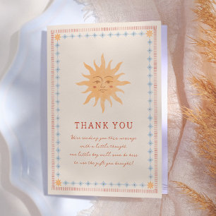 Sonnenschein Vintage Sonnenbaby Baby Shower Dankeskarte