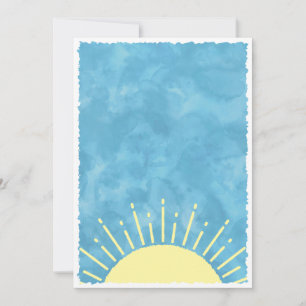 Sonnenschein-Wasserfarbe-Baby-Shower-Hintergrund i Einladung