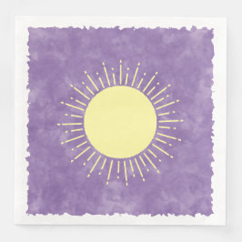 Sonnenschein Wasserfarbe Babydusche im Hintergrund Serviette