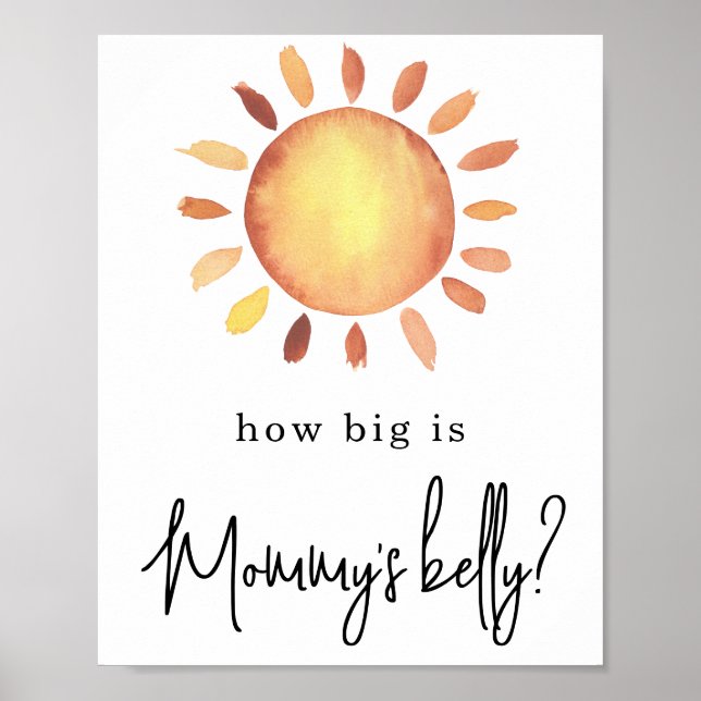 Sonnenschein Wie groß ist Mommys Bauch Poster (Vorne)