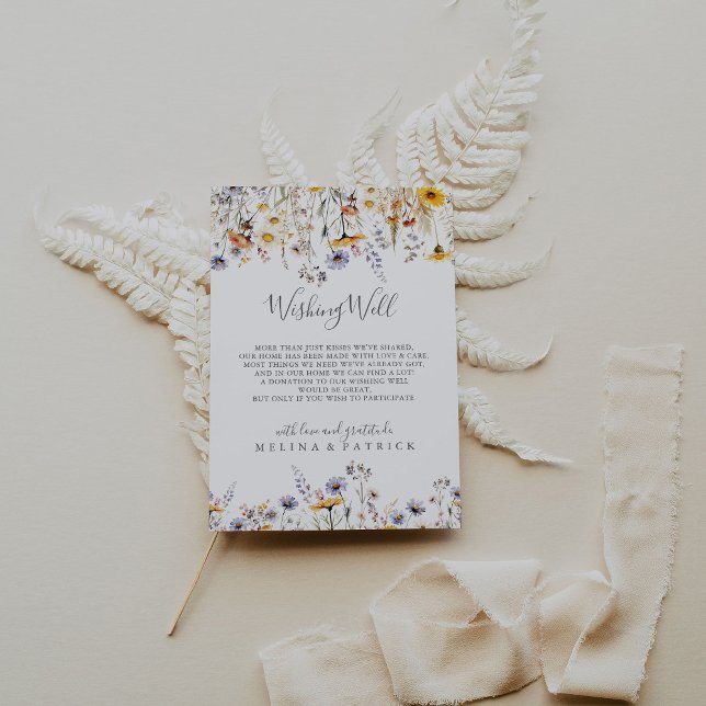 Sonnenschein-Wildblume im Herbst Hochzeit wünschen Begleitkarte (Von Creator hochgeladen)