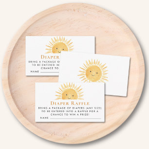 Sonnenschein-Windeln-Raffle Begleitkarte