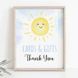 Sonnenschein Wolken Blue Boy Cards & Gifts Zeichen Poster
