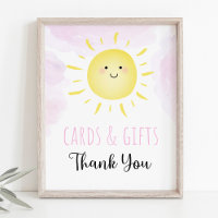 Sonnenschein Wolken Pink Girl Cards & Gifts Zeiche