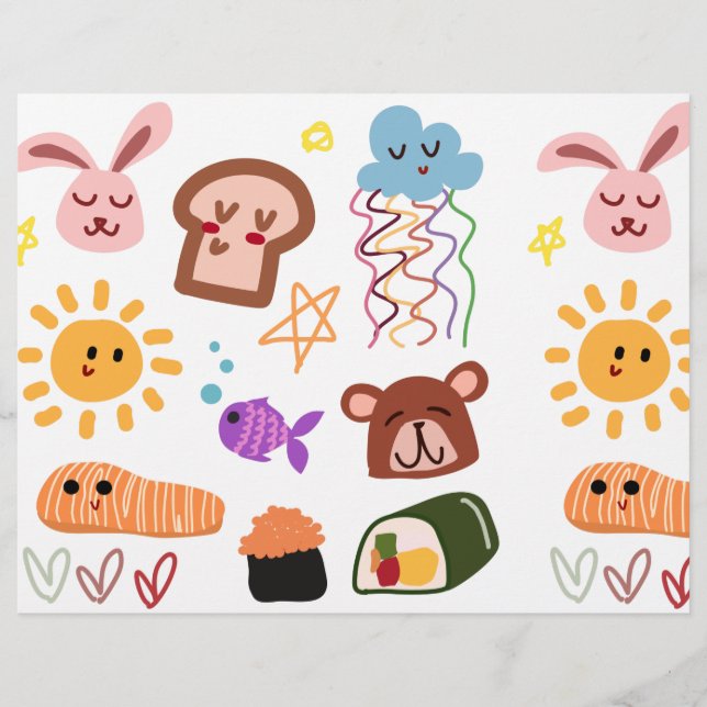 Sonnenschein, Wolken, Sterne, Bären, Bücher Flyer (Vorne)