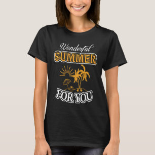 Sonnenschein wunderschöne Summer Palm Trees Beach T-Shirt