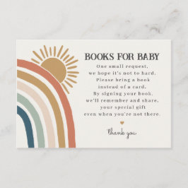 Sonnenscheinbücher für die Baby-Einladung Begleitkarte