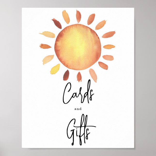 Sonnenscheinkarten und -geschenke poster (Vorne)