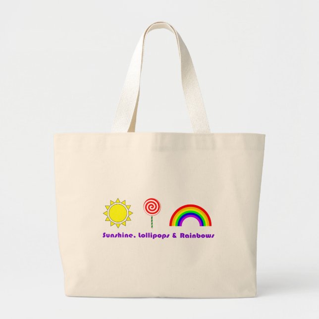 Sonnenscheinlutscher-und -regenbogen Tasche (Vorne)