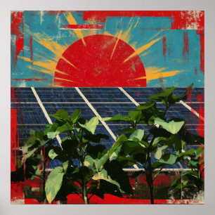 Sonnenscheinrevolution - Solarpunk-Poster Poster
