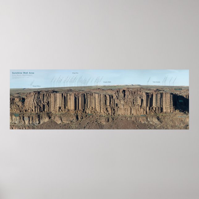 Sonnenscheinwand-Aussichtsplattform für Kletterfüh Poster (Vorne)