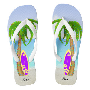 Sonnenschirm am Strand Flip Flops