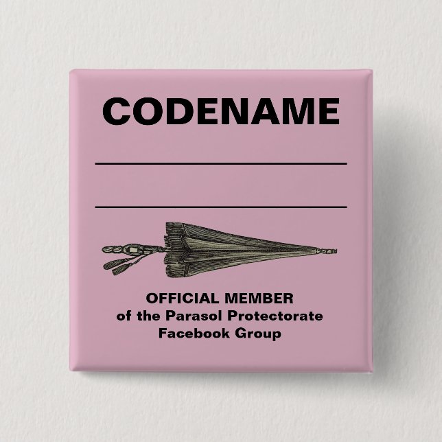 Sonnenschirm-Protektorats-Code-Namen-Knopf Button (Vorderseite)