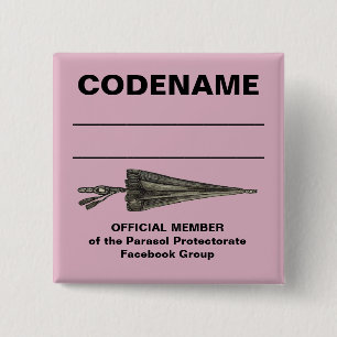 Sonnenschirm-Protektorats-Code-Namen-Knopf Button