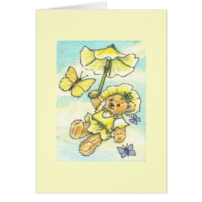 Sonnenschirm-Teddybär-Raum-Anmerkung (Vorne)