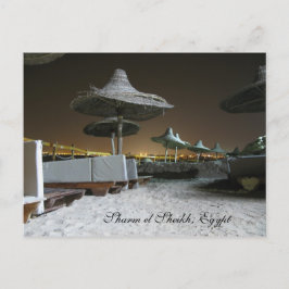 Sonnenschirme am Abend in Sharm el Sheikh, Ägypten Postkarte