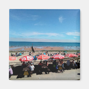 Sonnenschirme am Strand von Bridlington Magnet